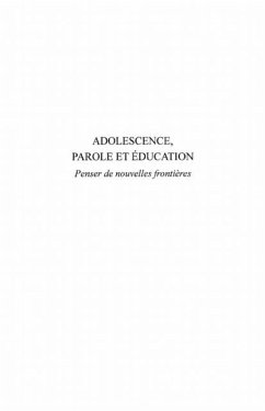 Cover Adolescence parole et education (eBook, PDF)
