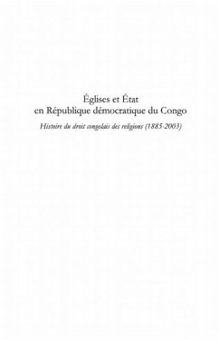 Eglises et etat en republique democratique du congo - histoi (eBook, PDF)