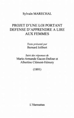 Projet d'une loi portant defense d'appre (eBook, PDF) - Mathieu Catherine