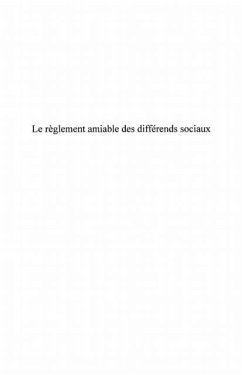 Reglement amiable des differends sociaux (eBook, PDF)