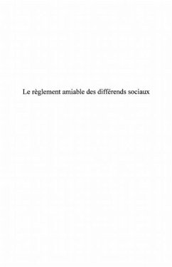 Cover Reglement amiable des differends sociaux (eBook, PDF)