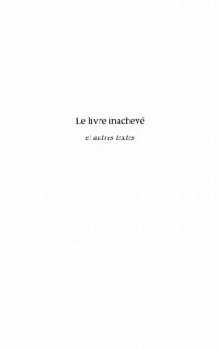 Cover Livre inacheve et autres textes (eBook, PDF)