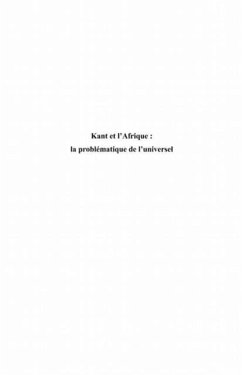 Kant et l'afrique la problematique de l' (eBook, PDF)