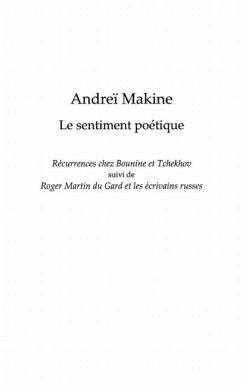 Andrea makine - le sentiment poetique (eBook, PDF)