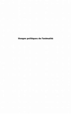 Cover Usages politiques de l'animalite (eBook, PDF)