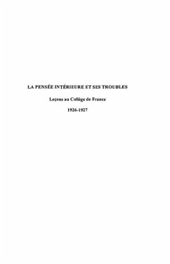 Pensee interieur et ses troubles (eBook, PDF)