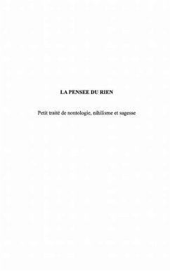 Pensee du rien (eBook, PDF)