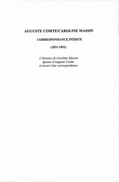 Auguste comte / caroline massin correspo (eBook, PDF)