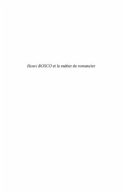 Henri BOSCO et le metier de romancier (eBook, PDF) - Alain Tassel