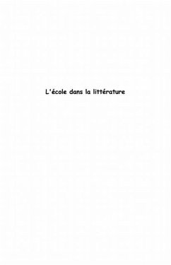ecole dans la litterature (eBook, PDF)