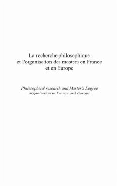 Cover Recherche philosophique et l'organisatio (eBook, PDF)