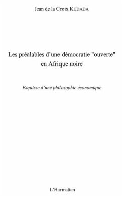Cover Prealabes d'une democratie ouverte en af (eBook, PDF)
