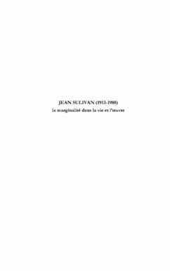 Jean Sulivan 1913-1980 - Marginalite (eBook, PDF)