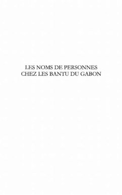Les noms de personnes chez lesbantu du (eBook, PDF)