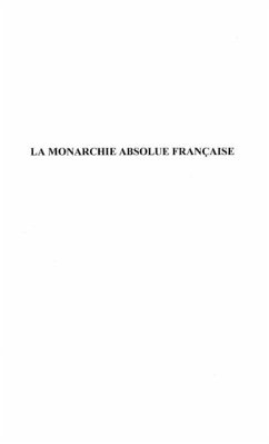 Monarchie absolue francaise (eBook, PDF)