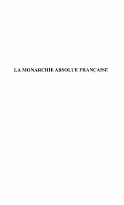 Cover Monarchie absolue francaise (eBook, PDF)
