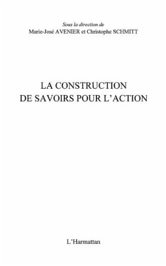 Construction de savoirs pour l'action (eBook, PDF)