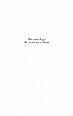 Phenomenologie de la creation poetique (eBook, PDF)