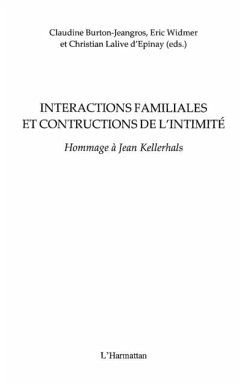 Cover Interactions familiales et constructions de l'intimite (eBook, PDF)