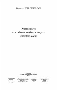 Presse ecrite et experiences democratiques au congo-zaire (eBook, PDF)