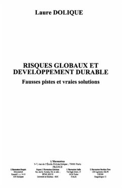 Risques globaux et developpement durable (eBook, PDF)