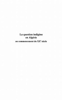 Cover Question indigene en algerie au commence (eBook, PDF)
