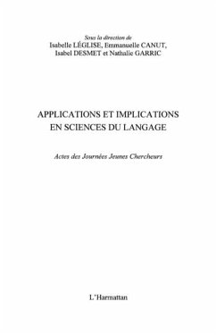 Applications implications sciences du la (eBook, PDF)