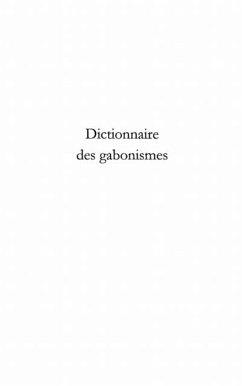 Dictionnaire des gabonismes (eBook, PDF)