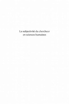 Subjectivite chercheur sciences humaines (eBook, PDF)