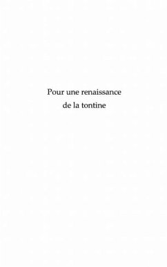 Pour une renaissance de la tontine (eBook, PDF)