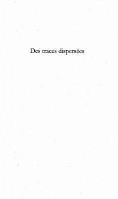 Cover Des traces dispersees (eBook, PDF)