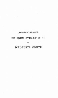 Cover Correspondance de john stuart mill et d'auguste comte (eBook, PDF)