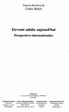 Cover Devenir adulte aujourd'hui perspectives (eBook, PDF)