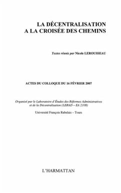 Decentralisation croisee des chemins La (eBook, PDF)