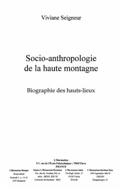 Socio-anthropologie de la haute montagne (eBook, PDF)