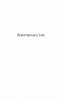 ecritures de l'exil (eBook, PDF)