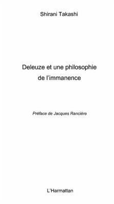 Deleuze et une philosophie de l'immanence (eBook, PDF)