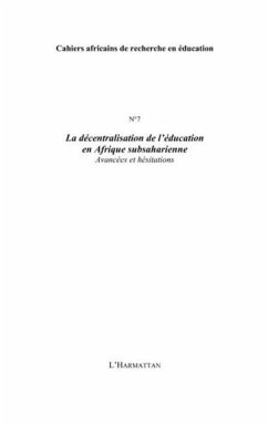 La decentralisation de l'education en Afrique subsaharienne (eBook, PDF)