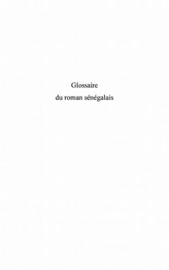 Glossaire du roman senegalais (eBook, PDF)