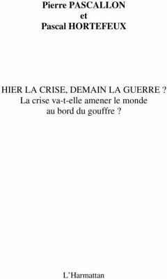 Cover Hier la crise, demain la guerre ? (eBook, PDF)