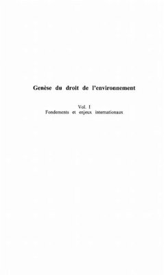 GENESE DU DROIT DE L'ENVIRONNEMENT (eBook, PDF) GENESE DU DROIT DE L'ENVIRONNEMENT (eBook, PDF)