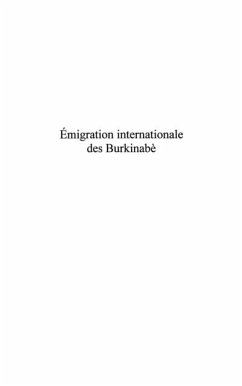 Emigration internationale desBurkinabe (eBook, PDF) - Bernard Tchibambelela