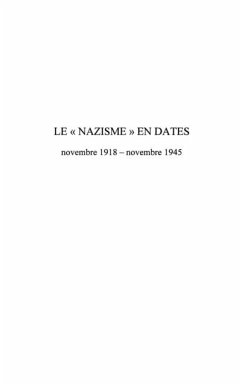 Le nazisme en dates (novembre 1918 - novembre 1945) (eBook, PDF)