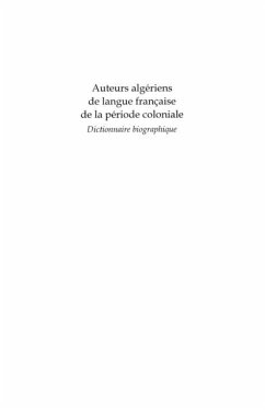 Auteurs algeriens de langue francaise de la periode colonial (eBook, PDF) - Serge Chaumier