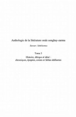 Anthologie de la litterature orale songh (eBook, PDF)