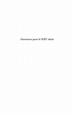 Ouverture pour le xxie siEcle - saurons-nous changer de cap? (eBook, PDF)