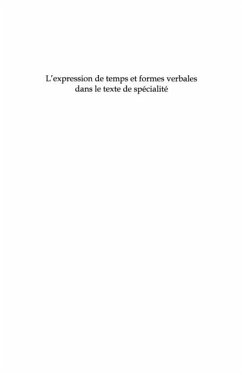 L'expression de temps et formes verbales dans le texte de sp (eBook, PDF) - Collectif