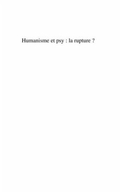 Cover Humanisme et psy : la rupture (eBook, PDF)