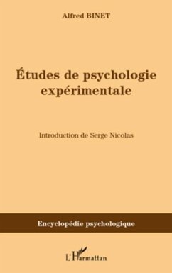 Etudes de psychologie experimentale (eBook, PDF)