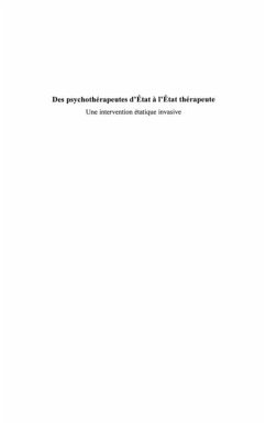 Des psychotherapeutes d'etat A l'etat therapeute - une inter (eBook, PDF)